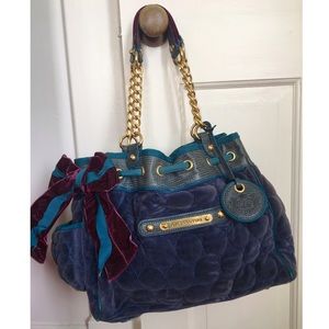 Genuine Juicy Couture Quilted Velour hobo bag!